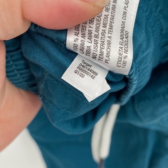 Cat & Jack S 6/7 Blue Elastic Waist Shorts Easy on Easy off Tie Waist New - Picture 5 of 6